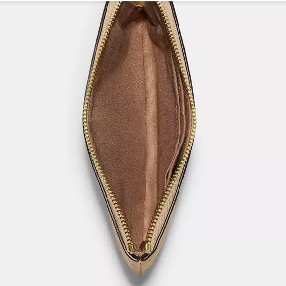 COACH 💖Corner Zip Wristlet In Signature Canvas With Nostalgic Ditsy Print NWT - Picture 3 of 5